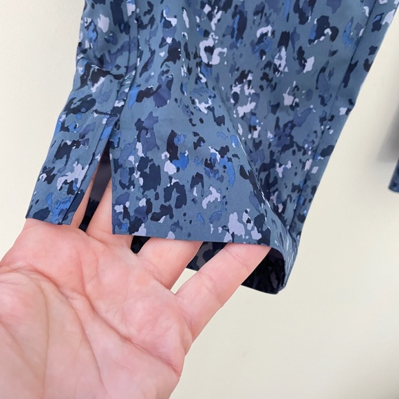 Athleta Brooklyn Ankle Pant Women size 4 Captivate Chrome Blue Travel Active - Picture 5 of 13